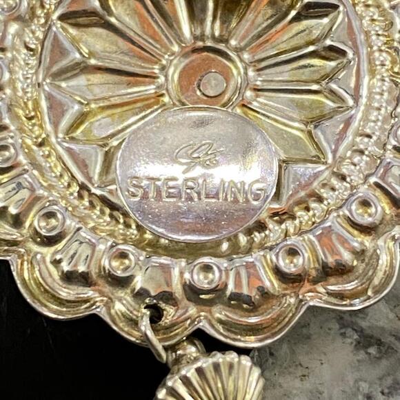 Carolyn Pollack Sterling Concho w/Multi Gemstone Beads Stud Earrings For Women - Picture 8 of 10